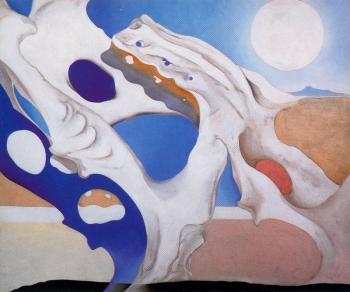 Georgia O Keeffe : Shadow with Pelvis and Moon